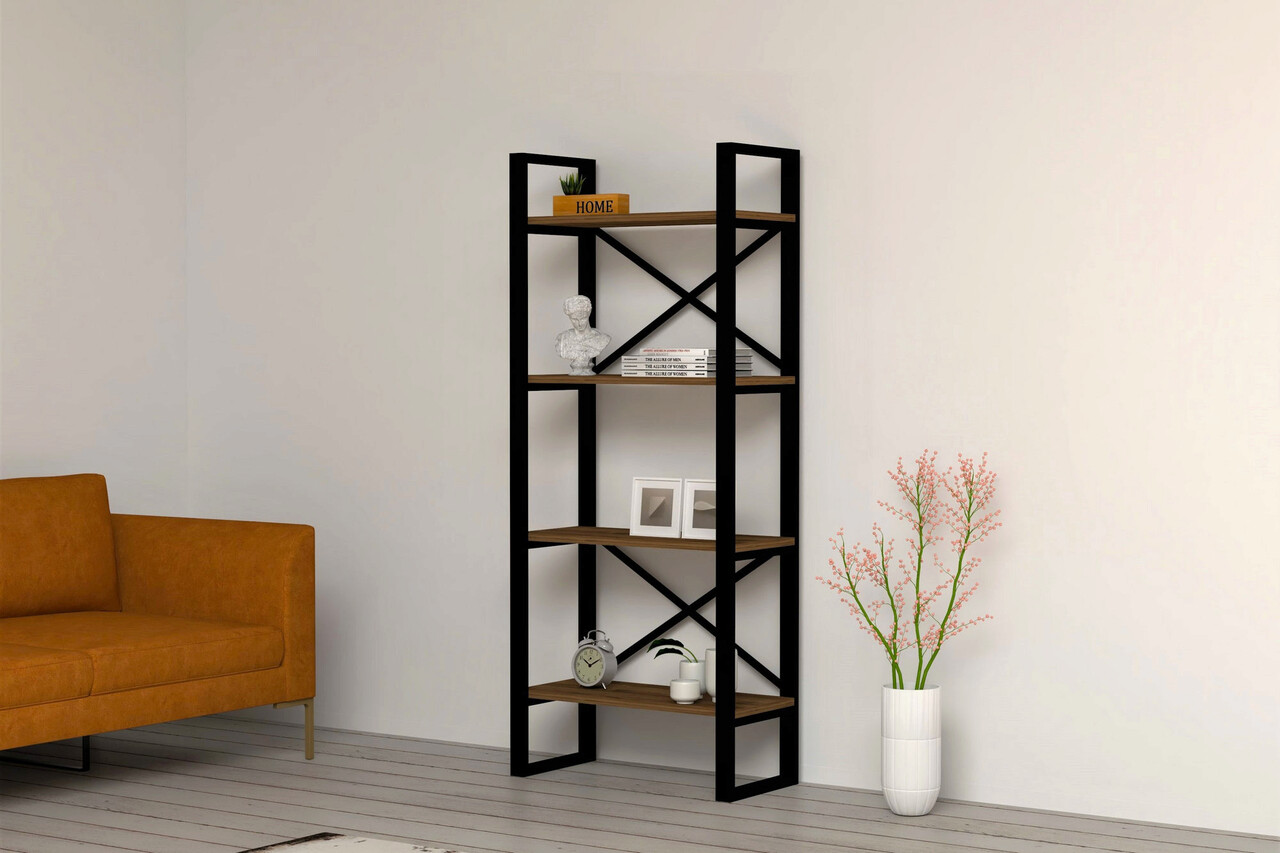Corp biblioteca, Hanah Home, Alaro, 66x150x32 cm, Maro - imagine 5